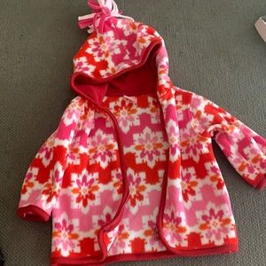Children’s place pink zip hip hoodie 6-9 mo